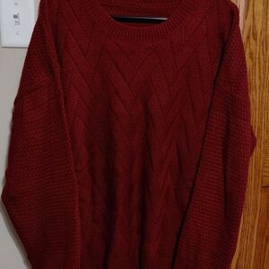 Burgundy Knit Sweater
